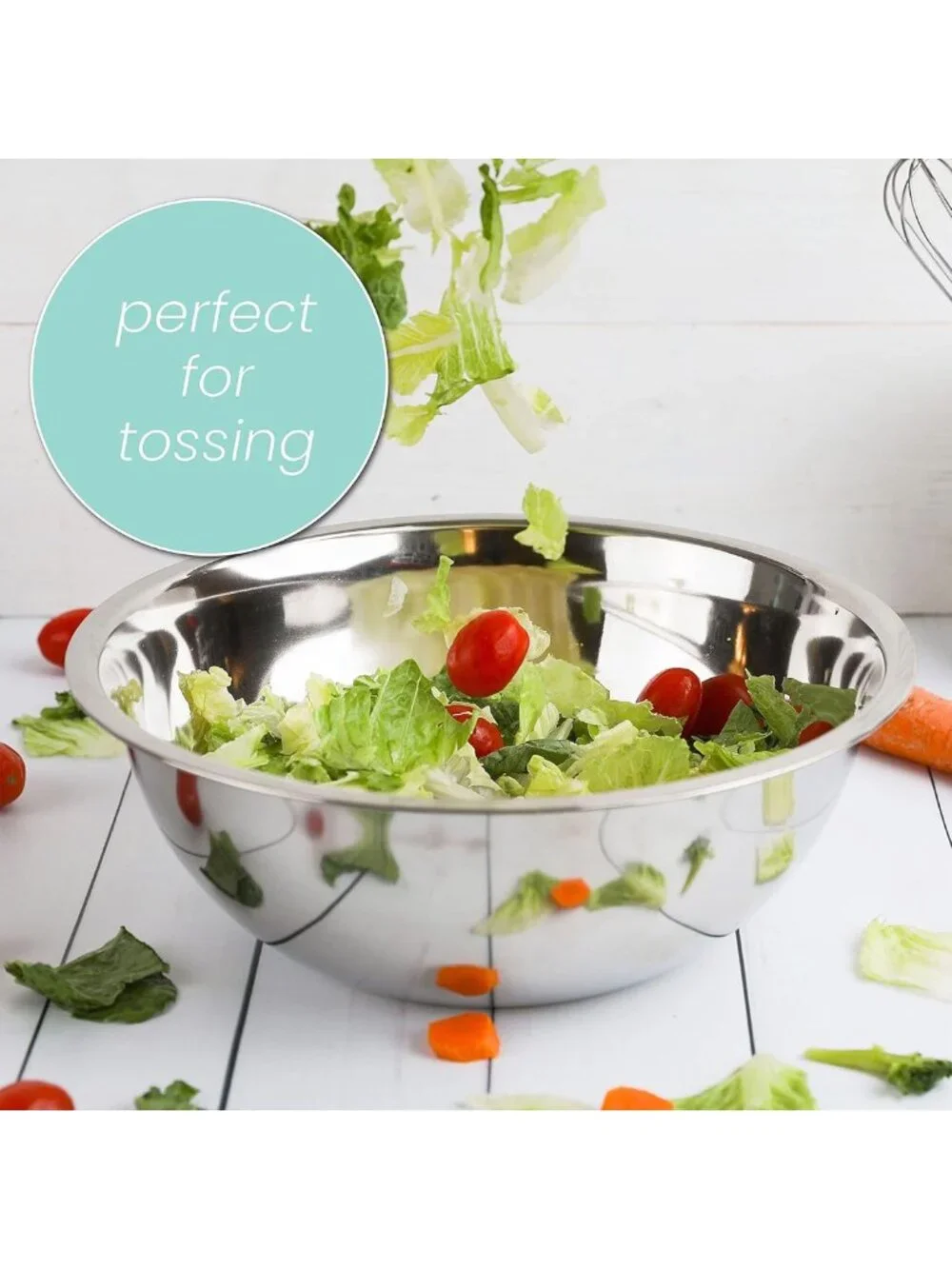 5-Piece Stainless Steel Mixing Bowl Set | Eco-Friendly Kitchen Food Storage